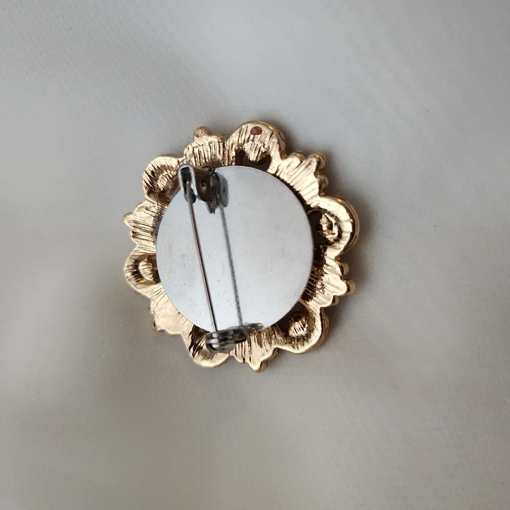 3 DIY Floral & Heart Brooch Set Silver Pink Gold AB Faux Pearl